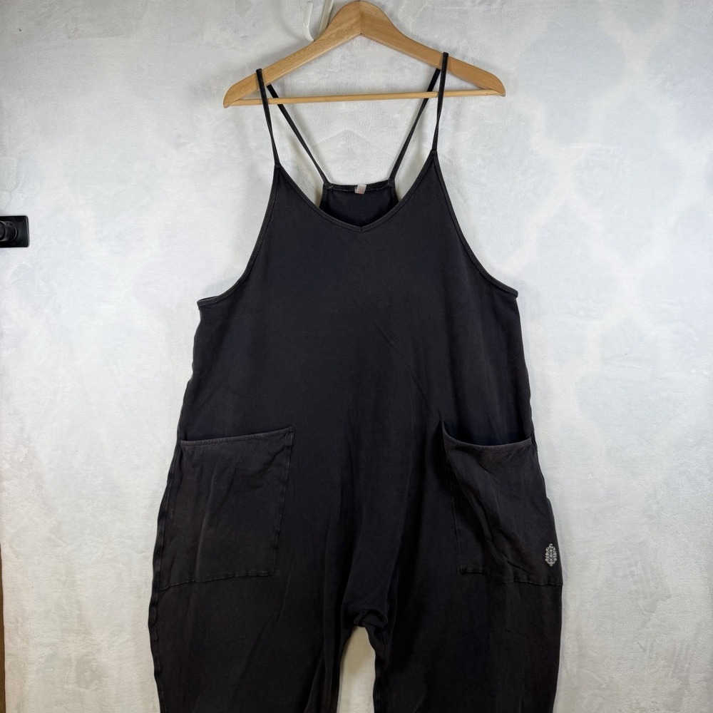 FP Movement Women Jumpsuit L Gray Hot Shot One Piece Slouchy Relaxed Fit Boho